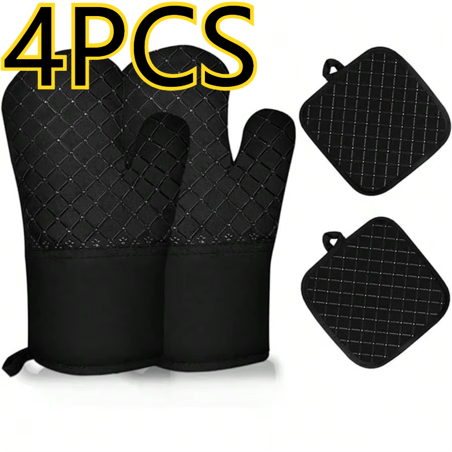 4PCS Silicone Kitchen Microwav - Heat Resistant Glove recension och pris