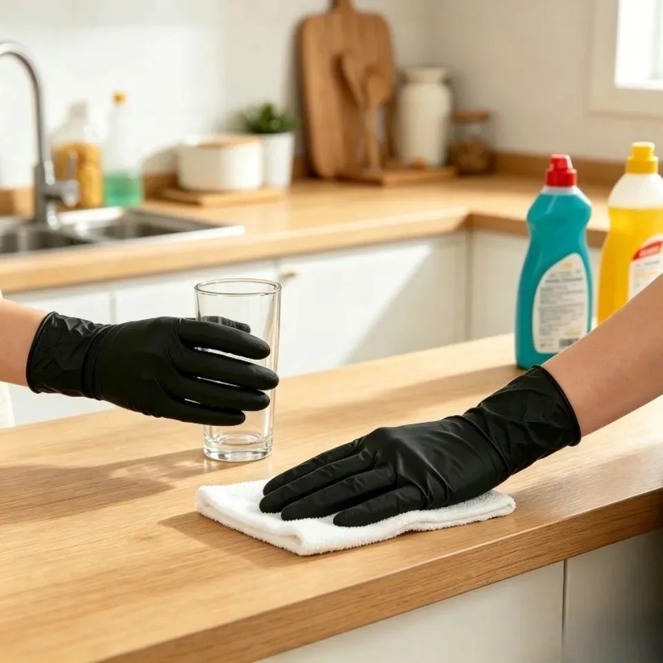 100PCS/Box Black Nitrile Glove - Latex Disposable Glove recension och pris